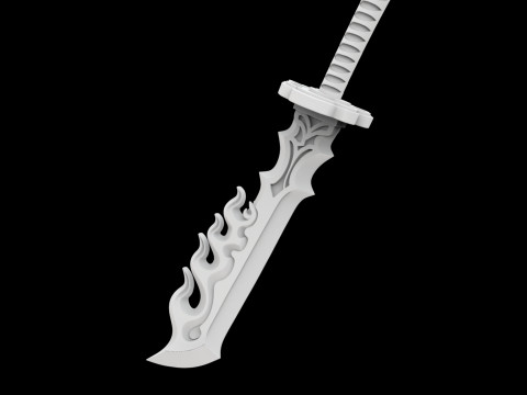 Demon Slayer Sword 3D Print Model 3D 프린트 모델