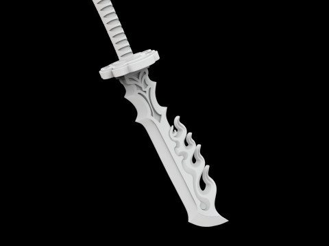 Demon Slayer Sword 3D Print Model 3D 프린트 모델