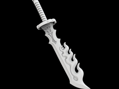 Demon Slayer Sword 3D Print Model 3D 프린트 모델