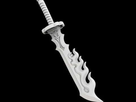 Demon Slayer Sword 3D Print Model 3D Print Model