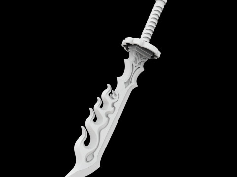 Demon Slayer Sword 3D Print Model 3D 프린트 모델