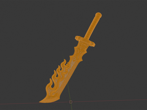 Demon Slayer Sword 3D Print Model 3D 프린트 모델