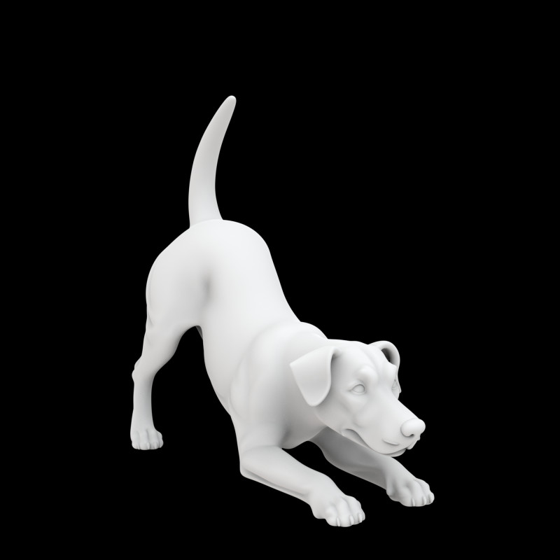 Dog Playful Puppy Pose 3D Print Model Modelo de impresión 3D .c4d .max .obj .3ds .fbx .stl .blend 