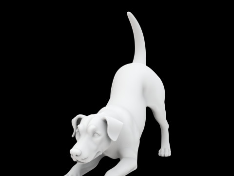Dog Playful Puppy Pose 3D Print Model Modelo de impresión 3D
