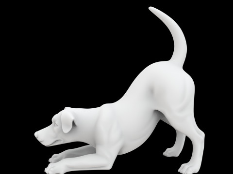 Dog Playful Puppy Pose 3D Print Model Modelo de impresión 3D