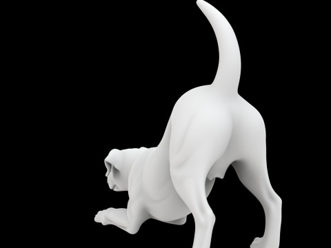 Dog Playful Puppy Pose 3D Print Model Modelo de impresión 3D