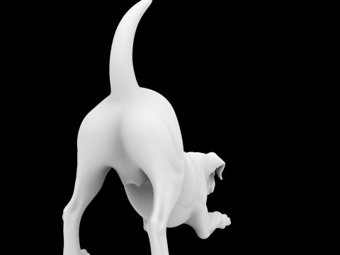 Dog Playful Puppy Pose 3D Print Model Modelo de impresión 3D