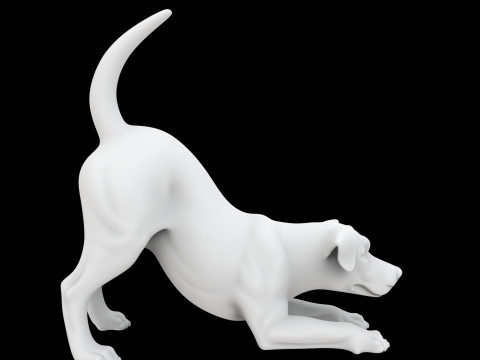 Dog Playful Puppy Pose 3D Print Model Modelo de impresión 3D