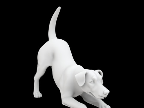 Dog Playful Puppy Pose 3D Print Model Modelo de impresión 3D