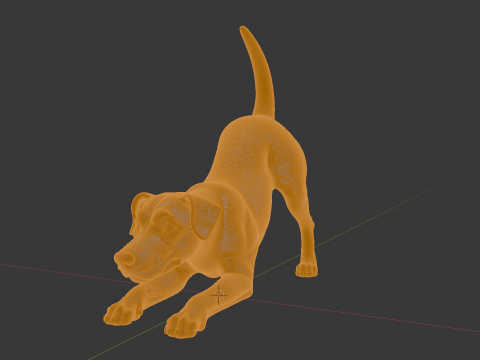 Dog Playful Puppy Pose 3D Print Model Modelo de impresión 3D