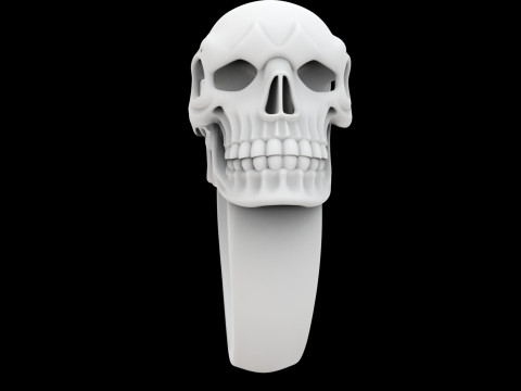 Double Skull Ring 3D Print Model Model do druku 3D