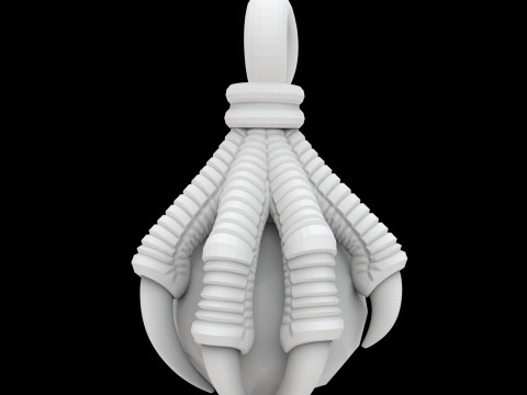 Dragon Claw Holding Orb Pendant 3D Print Model Modelo de impresión 3D