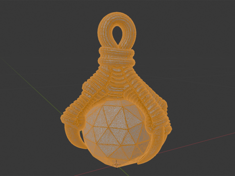 Dragon Claw Holding Orb Pendant 3D Print Model Modelo de impresión 3D