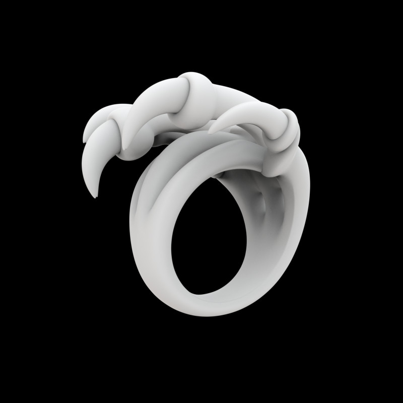 Dragon Claw Ring 3D Print Model 3D 打印模型 .c4d .max .obj .3ds .fbx .stl .blend 