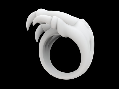 Dragon Claw Ring 3D Print Model 3D 打印模型