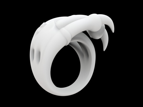 Dragon Claw Ring 3D Print Model 3D 打印模型