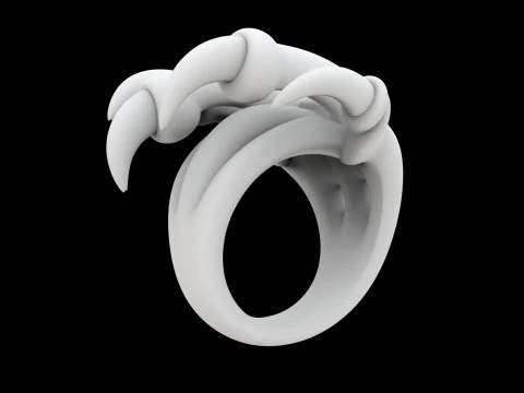 Dragon Claw Ring 3D Print Model 3D Print Model