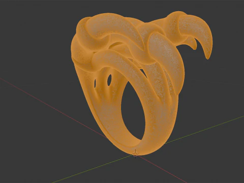 Dragon Claw Ring 3D Print Model 3D Print Model
