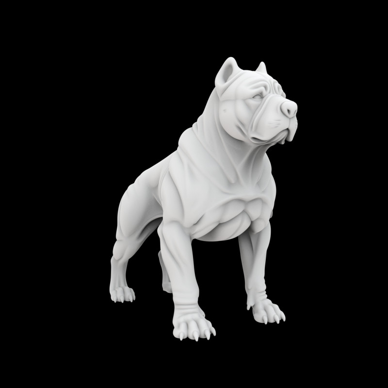Guard Dog Statue 3D Modell .c4d .max .obj .3ds .fbx .stl .blend 