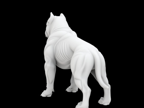 Guard Dog Statue 3D Modell