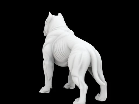 Guard Dog Statue 3D Model
