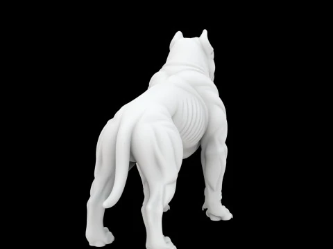 Guard Dog Statue 3D Model