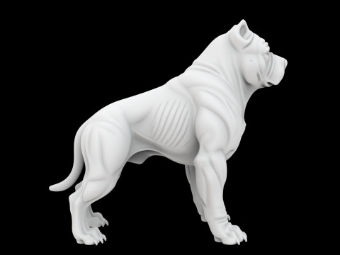 Guard Dog Statue 3D Modell