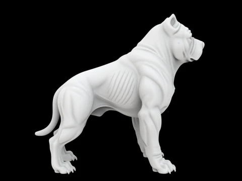 Guard Dog Statue 3D Model
