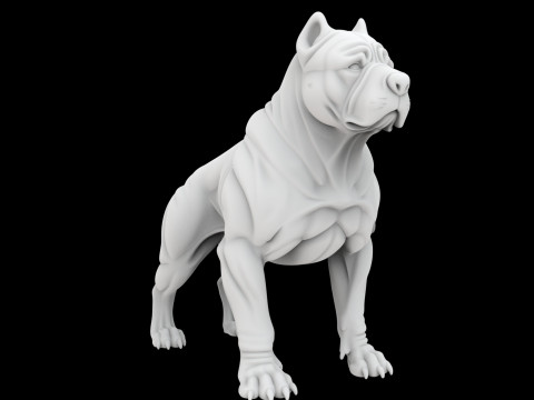 Guard Dog Statue 3D Modell