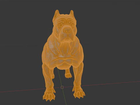 Guard Dog Statue 3D Model