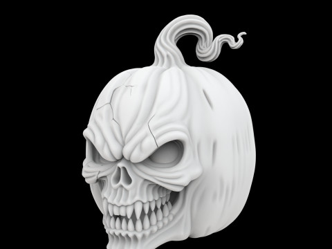 Haunted Pumpkin Skull Horror Sculpture 3D 프린트 모델