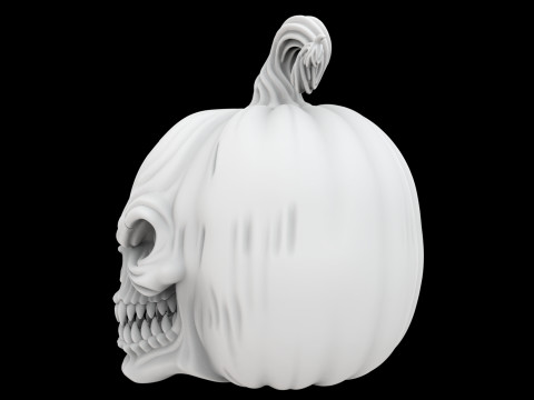 Haunted Pumpkin Skull Horror Sculpture 3D 프린트 모델