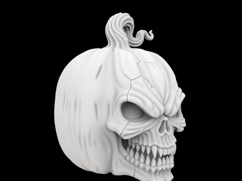 Haunted Pumpkin Skull Horror Sculpture 3D 프린트 모델