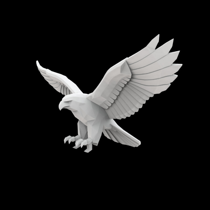 Hawk Eagle 3D Print Model Model Cetak 3D .c4d .max .obj .3ds .fbx .stl .blend 