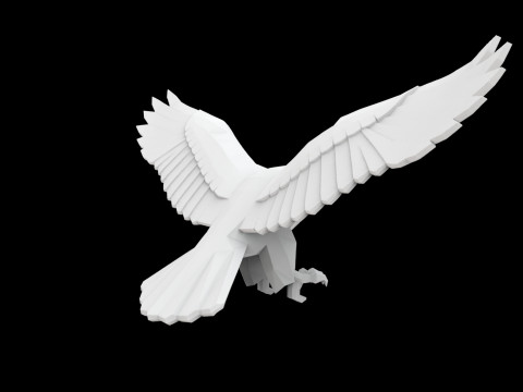 Hawk Eagle 3D Print Model Model Cetak 3D