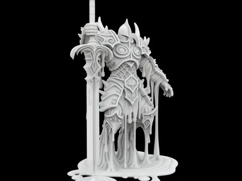 Eriyen Savaş&ccedil;ı Heykeli 3D Baskı Modeli