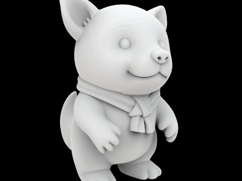 CScarfed Puppy Companion 3D Print Model