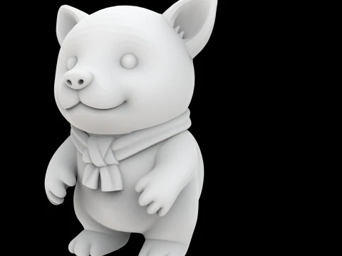 CScarfed Puppy Companion 3D Print Model