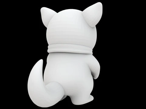 CScarfed Puppy Companion 3D Print Model