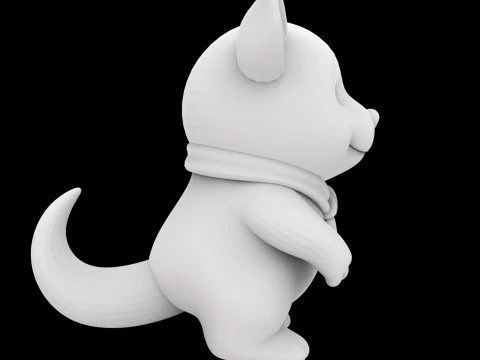 CScarfed Puppy Companion 3D Print Model