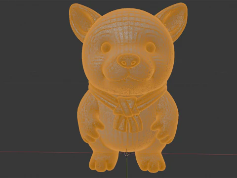 CScarfed Puppy Companion 3D Print Model