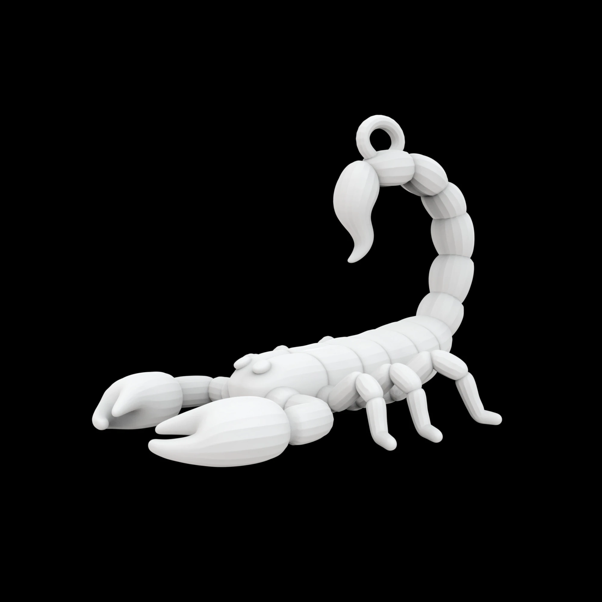 Scorpion Keychain 3D Print Model .c4d .max .obj .3ds .fbx .stl .blend 