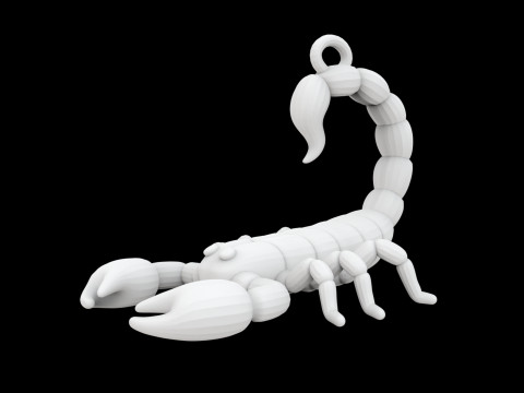 Scorpion Keychain 3D Baskı Modeli