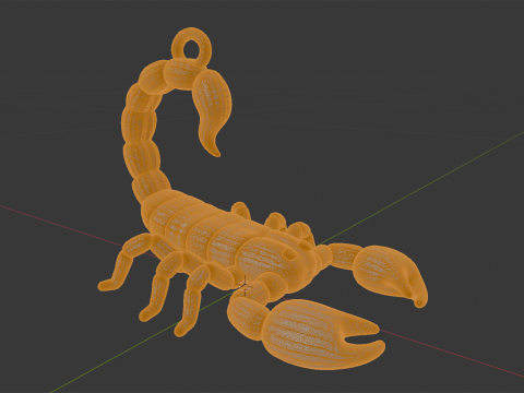 Scorpion Keychain 3D Baskı Modeli