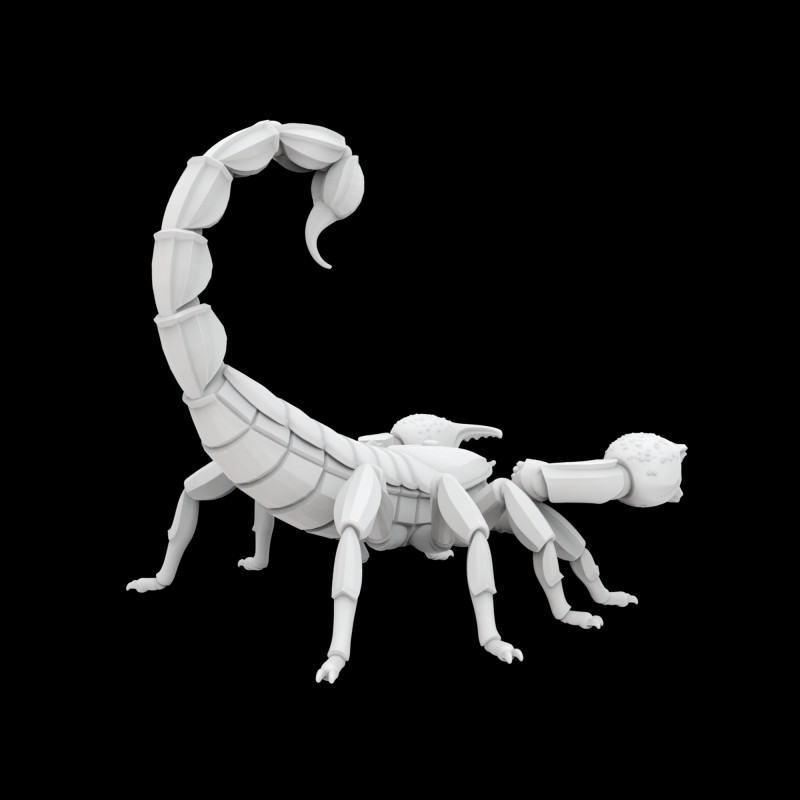 Scorpion Miniature 3D Print Model .c4d .max .obj .3ds .fbx .stl .blend