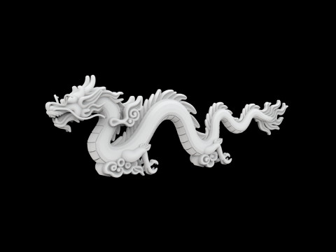 Serpent Sky Dragon Modèles 3D en vedette