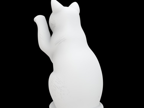 Waving Cat Statue 3D 打印模型