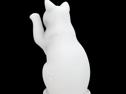 Waving Cat Statue 3D Print Model