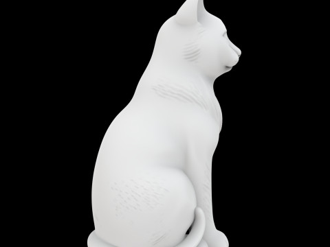 Waving Cat Statue 3D 打印模型
