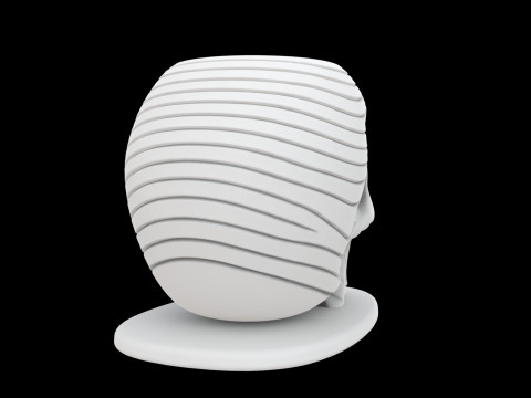 Zen Wave Skull Pen Cup 3D Druckmodell